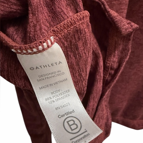 ATHLETA Uptempo Short Hoodie Maroon Heather Size XL - Picture 6 of 8